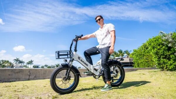 Электровелосипед для взрослых SAIGE/Cityfun S Городской 500вт 38 км/ч Запас хода 46 км антискользящие шины 20" ,Складной — изображение 6